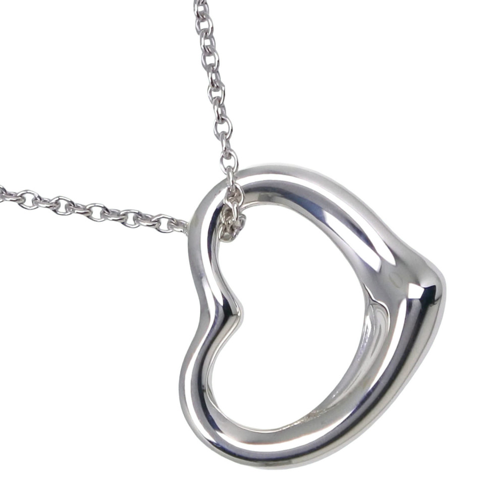 Tiffany & Co. Open Heart Necklace, Elsa Peretti design, Sterling Silver 925, ...